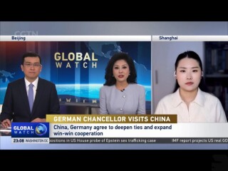 王玏老师CGTN《Global Watch》采访，就中德关系以及中欧关系的发展进行直播连线